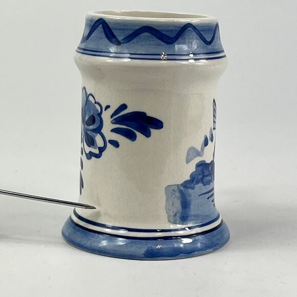 Netherlands Holland Delfts Blue Mini Novelty Mug Travel Souvenir Vtg Windmill - Picture 12 of 14